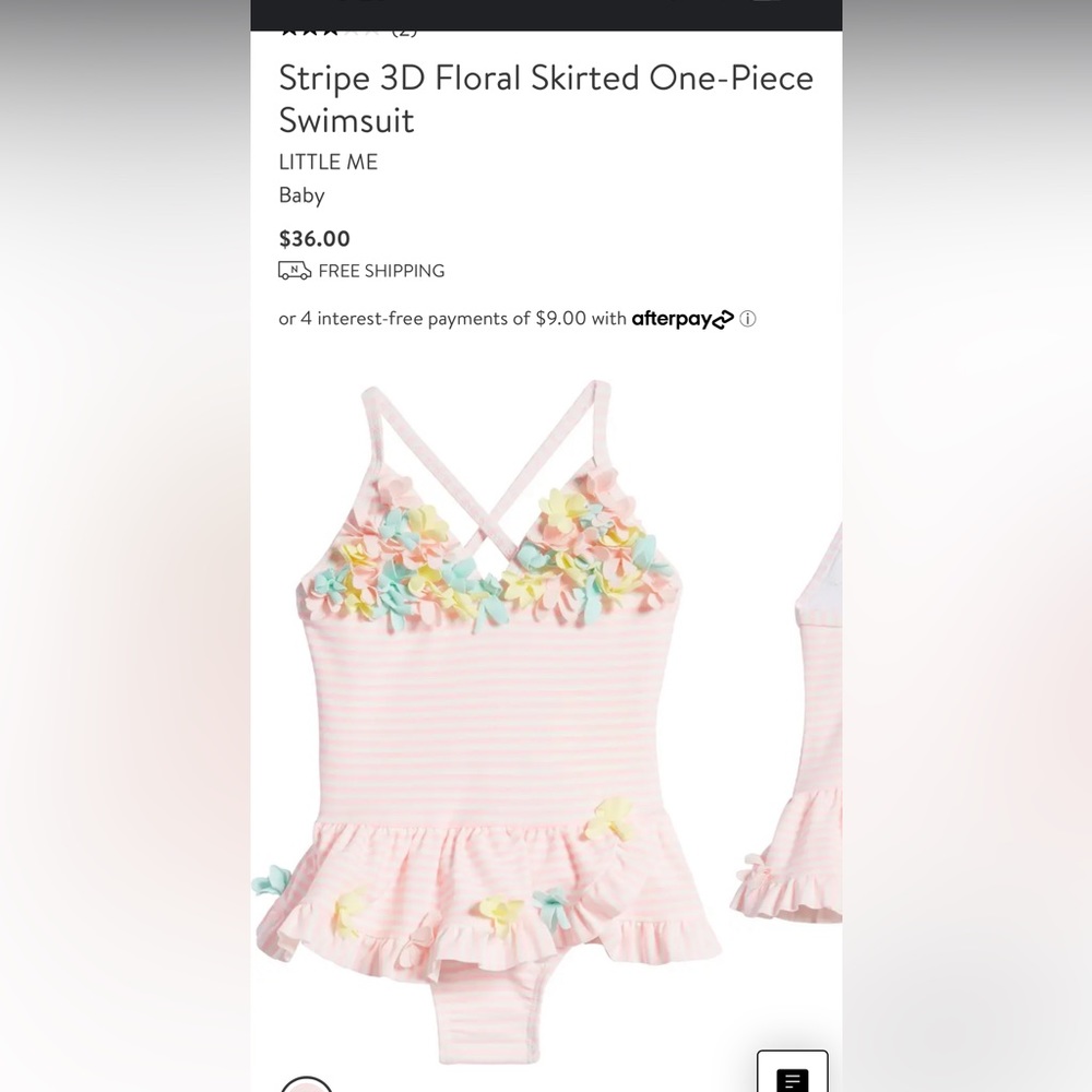Little Me toddler girls swimsuit size 12 mos